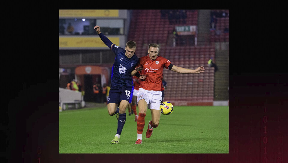 A match image from City’s 2-0 Vertu Trophy win at Barnsley 