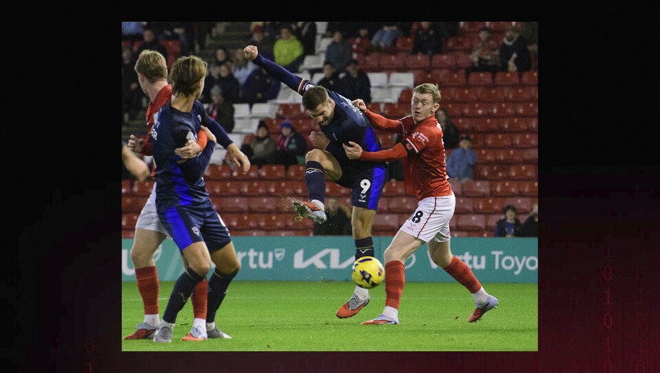 A match image from City’s 2-0 Vertu Trophy win at Barnsley 