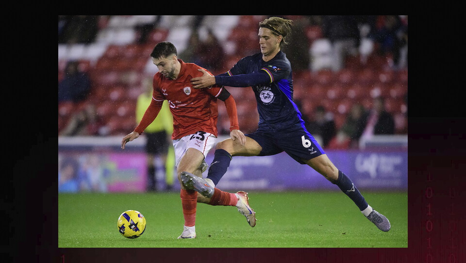 A match image from City’s 2-0 Vertu Trophy win at Barnsley 