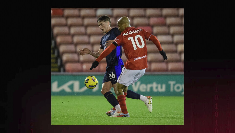 A match image from City’s 2-0 Vertu Trophy win at Barnsley 