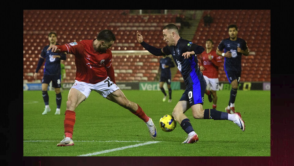 A match image from City’s 2-0 Vertu Trophy win at Barnsley 