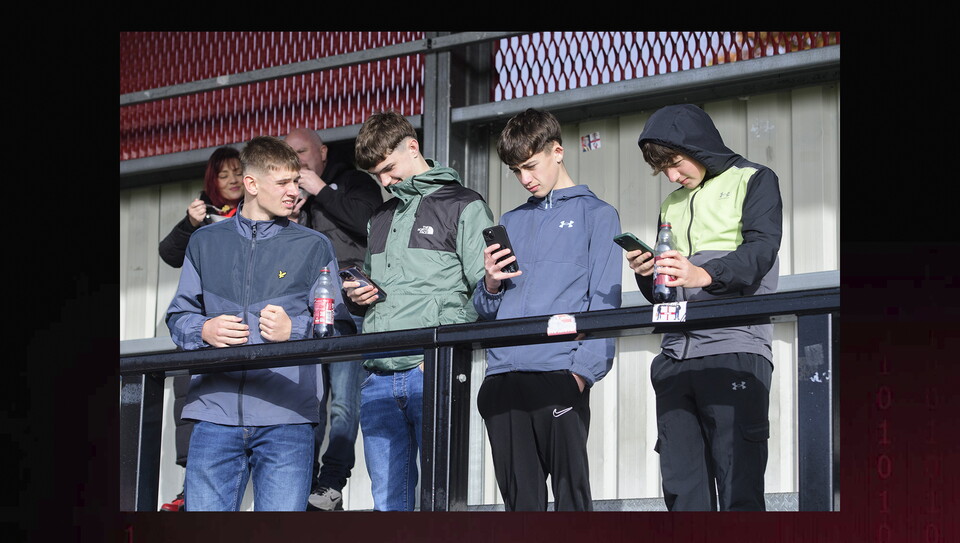 A fans image from the Imps’ away Emirates FA Cup first round game at Salford City