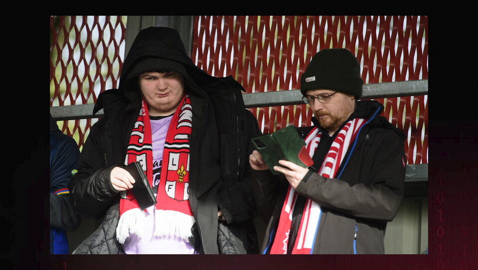 A fans image from the Imps’ away Emirates FA Cup first round game at Salford City