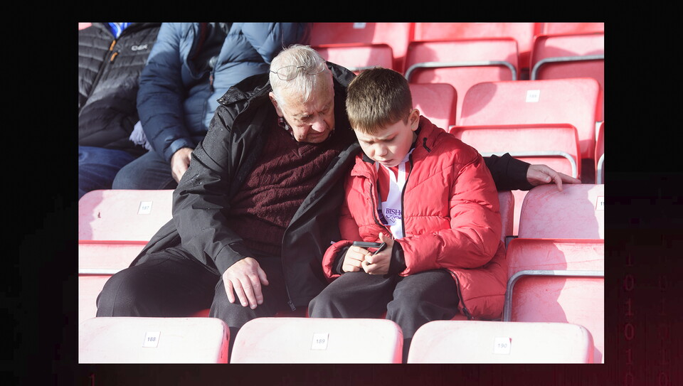 A fans image from the Imps’ away Emirates FA Cup first round game at Salford City