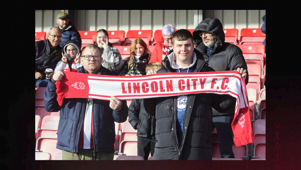 A fans image from the Imps’ away Emirates FA Cup first round game at Salford City