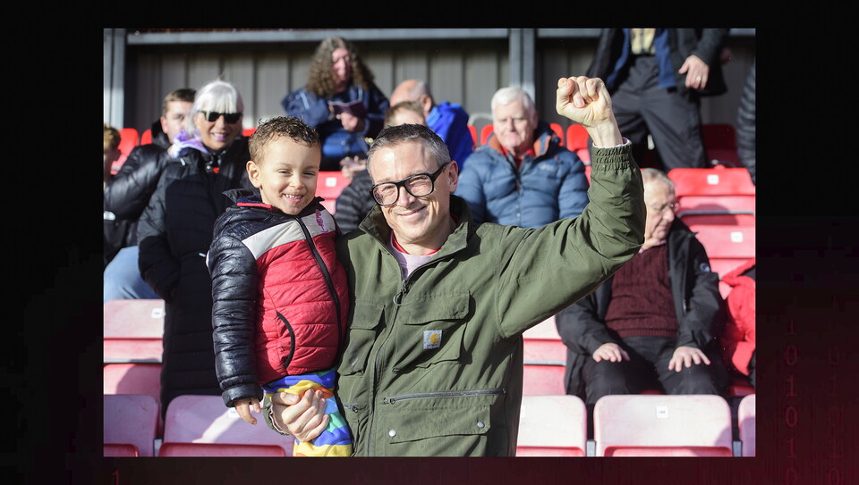 A fans image from the Imps’ away Emirates FA Cup first round game at Salford City