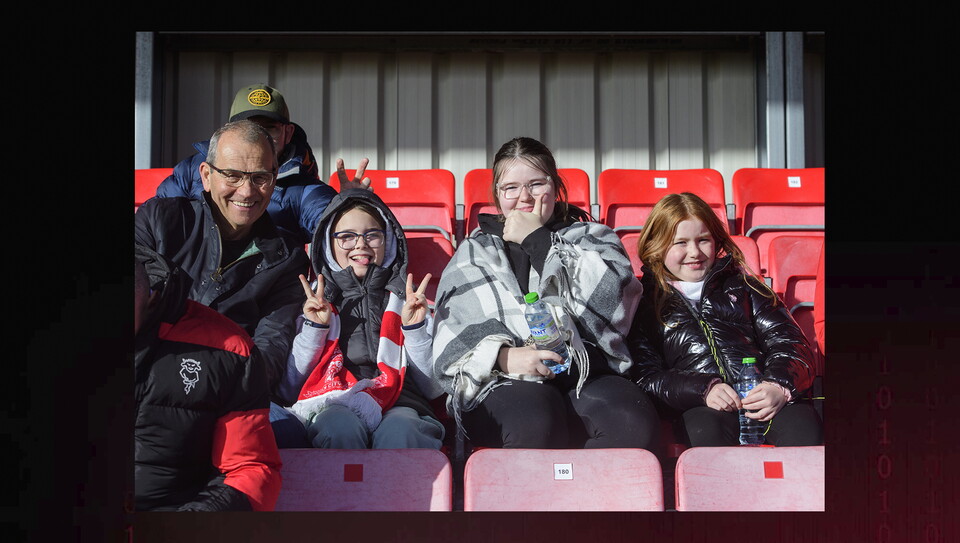 A fans image from the Imps’ away Emirates FA Cup first round game at Salford City
