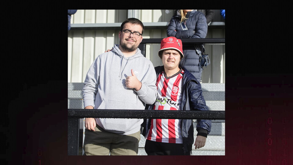 A fans image from the Imps’ away Emirates FA Cup first round game at Salford City