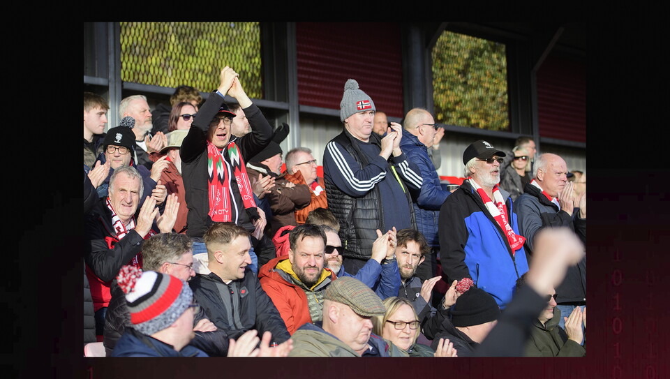 A fans image from the Imps’ away Emirates FA Cup first round game at Salford City