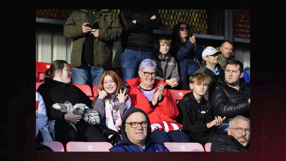 A fans image from the Imps’ away Emirates FA Cup first round game at Salford City
