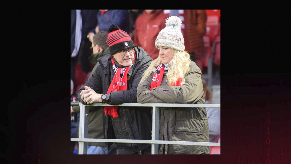 A fans image from the Imps’ away Emirates FA Cup first round game at Salford City
