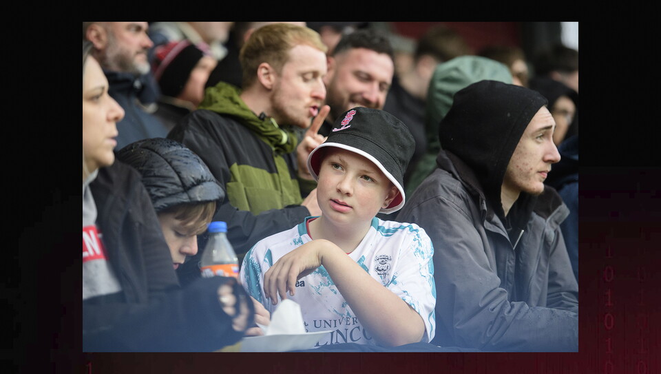 A fans image from the Imps’ away Emirates FA Cup first round game at Salford City