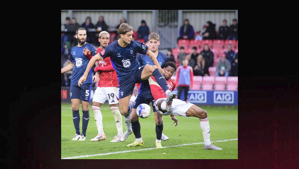 A match image from City’s away Emirates FA Cup first round game at Salford City