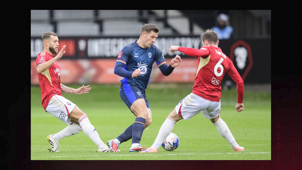 A match image from City’s away Emirates FA Cup first round game at Salford City