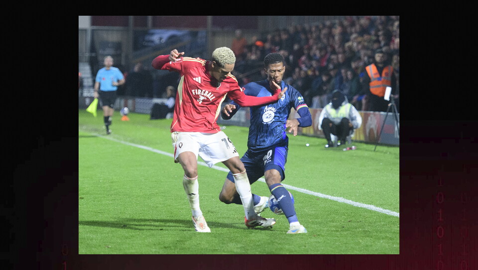 A match image from City’s away Emirates FA Cup first round game at Salford City