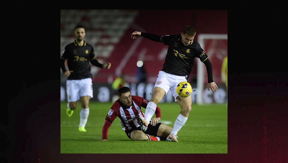 A match action image from City’s game vs Barnsley
