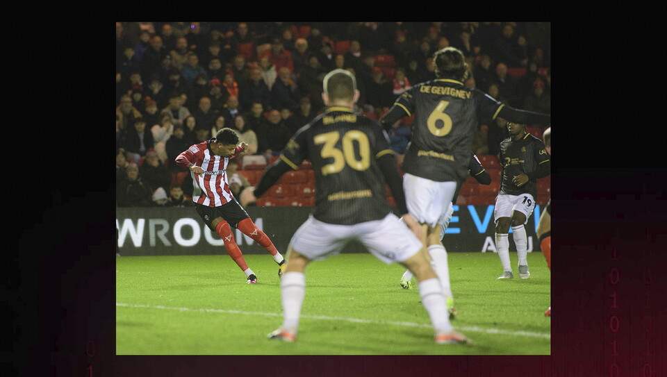 A match action image from City’s game vs Barnsley