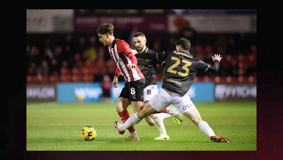 A match action image from City’s game vs Barnsley