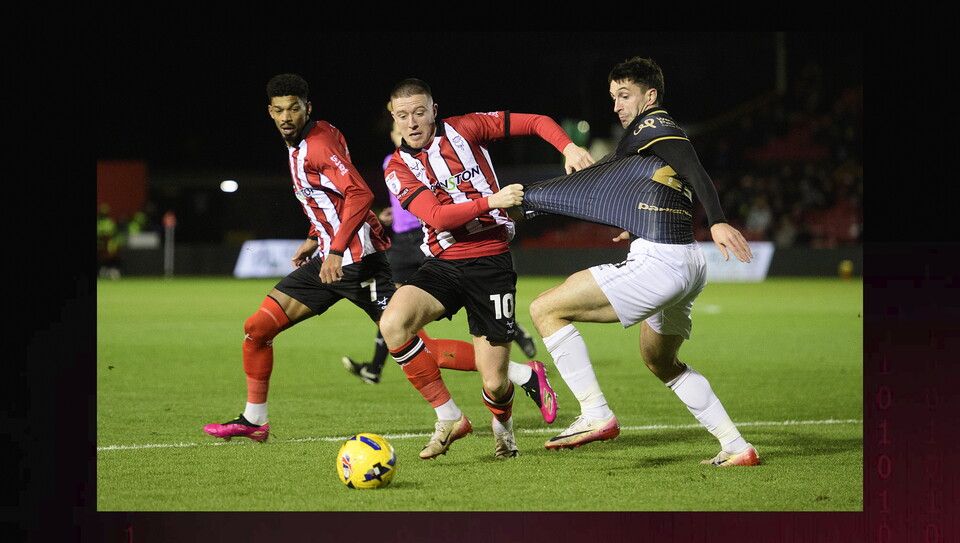 A match action image from City’s game vs Barnsley