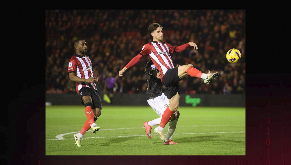 A match action image from City’s game vs Barnsley