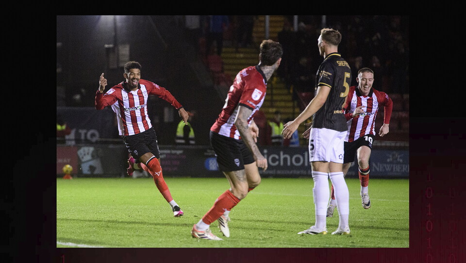 A match action image from City’s game vs Barnsley