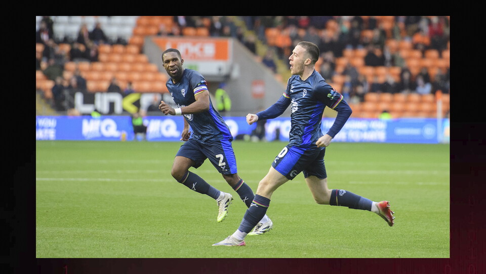 Action from Blackpool v Lincoln City