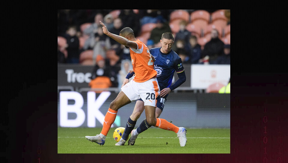 Action from Blackpool v Lincoln City