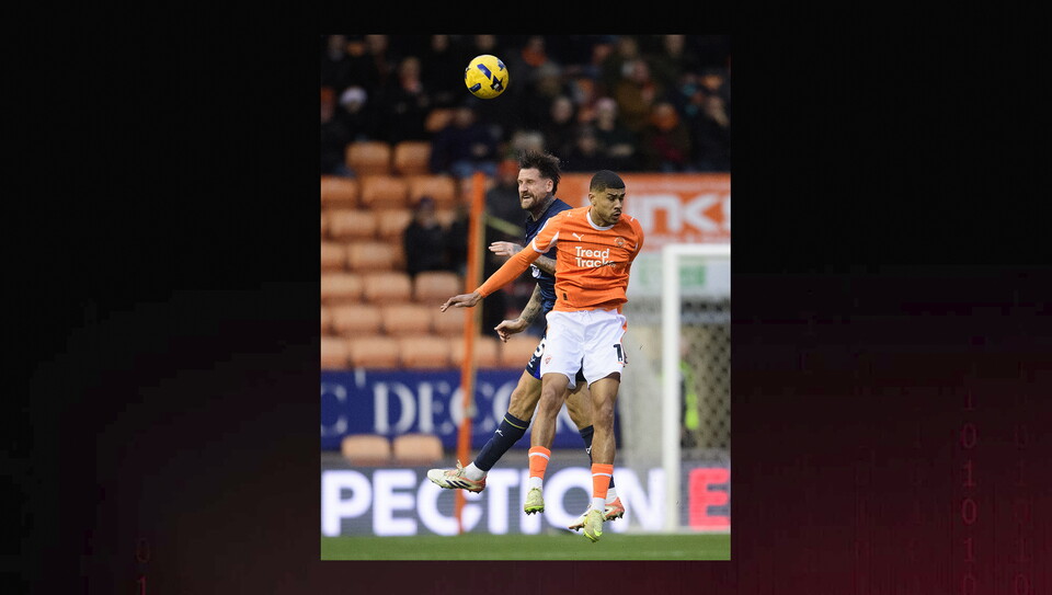 Action from Blackpool v Lincoln City