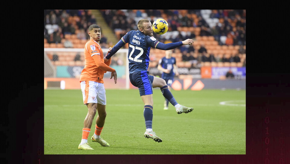Action from Blackpool v Lincoln City