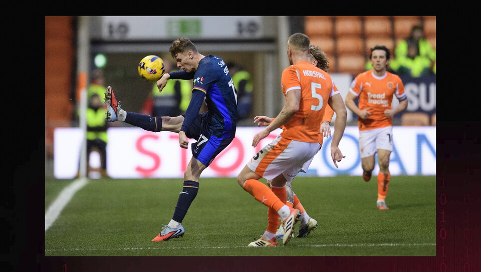 Action from Blackpool v Lincoln City