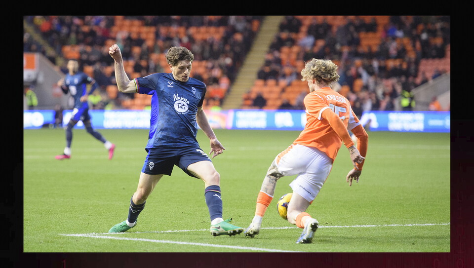 Action from Blackpool v Lincoln City