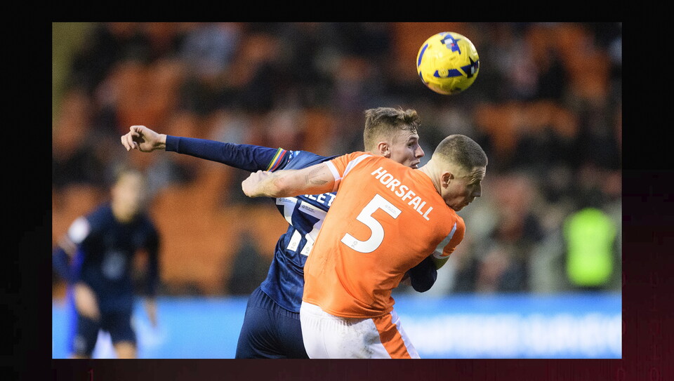 Action from Blackpool v Lincoln City