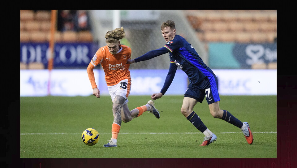 Action from Blackpool v Lincoln City