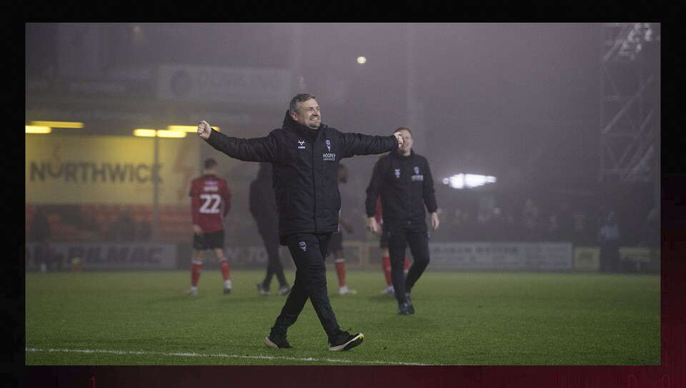 A match action image from the Imps’ 2-1 home win over Cardiff City