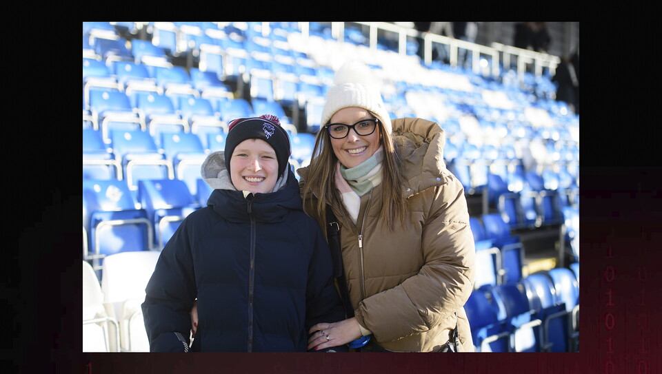 Lincoln City fans in the crowd at Stockport County on Boxing Day