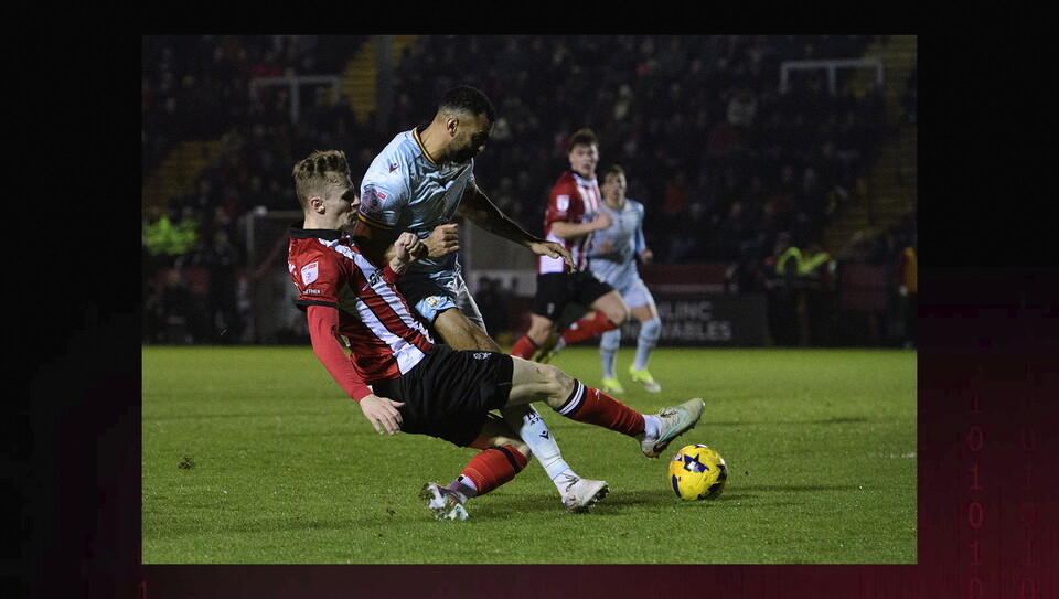A match photo from City’s game against Bradford City