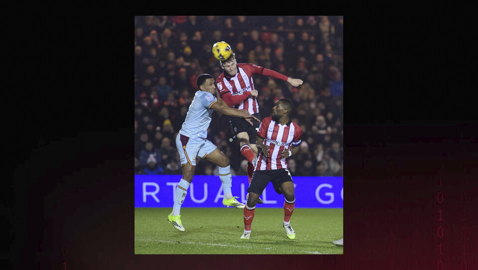 A match photo from City’s game against Bradford City