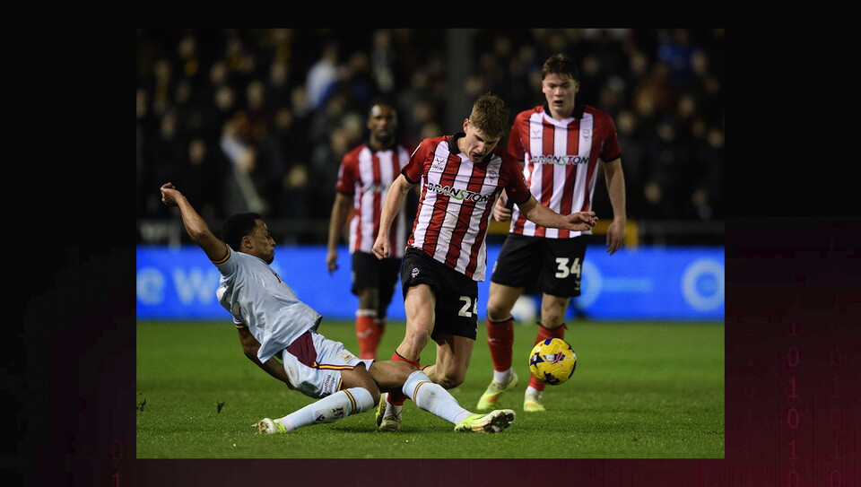 A match photo from City’s game against Bradford City