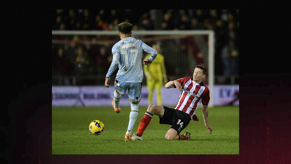 A match photo from City’s game against Bradford City