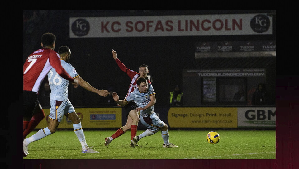 A match photo from City’s game against Bradford City