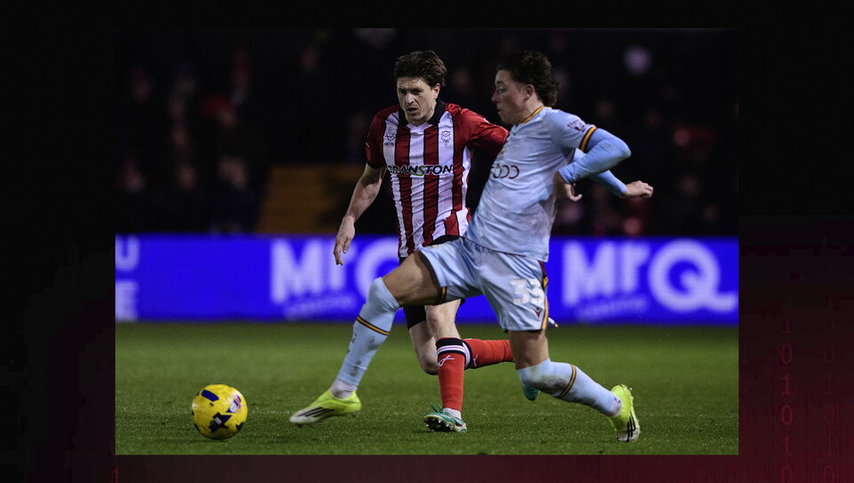 A match photo from City’s game against Bradford City