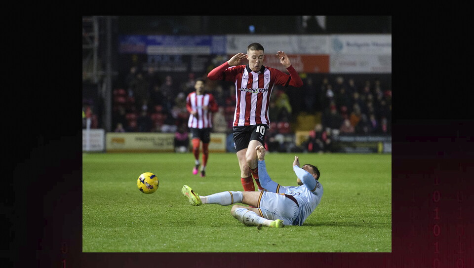 A match photo from City’s game against Bradford City