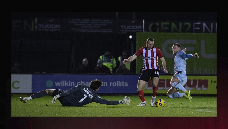 A match photo from City’s game against Bradford City