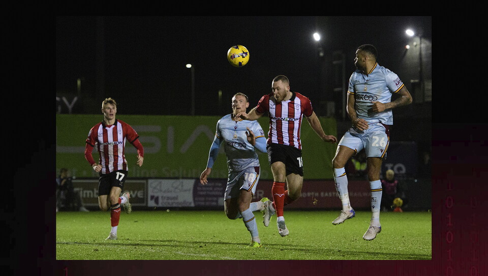 A match photo from City’s game against Bradford City