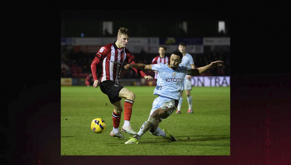 A match photo from City’s game against Bradford City