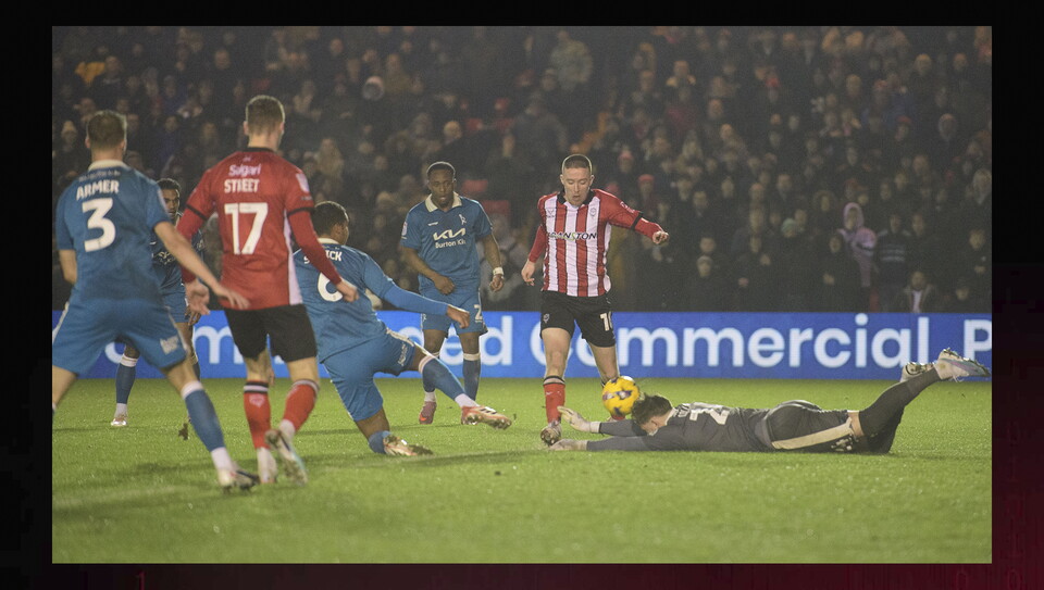 A match image from City's 2-1 home win over Burton