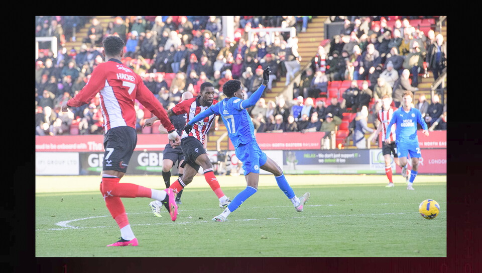 A match action photo from City’s 5-2 home win over Peterborough United.