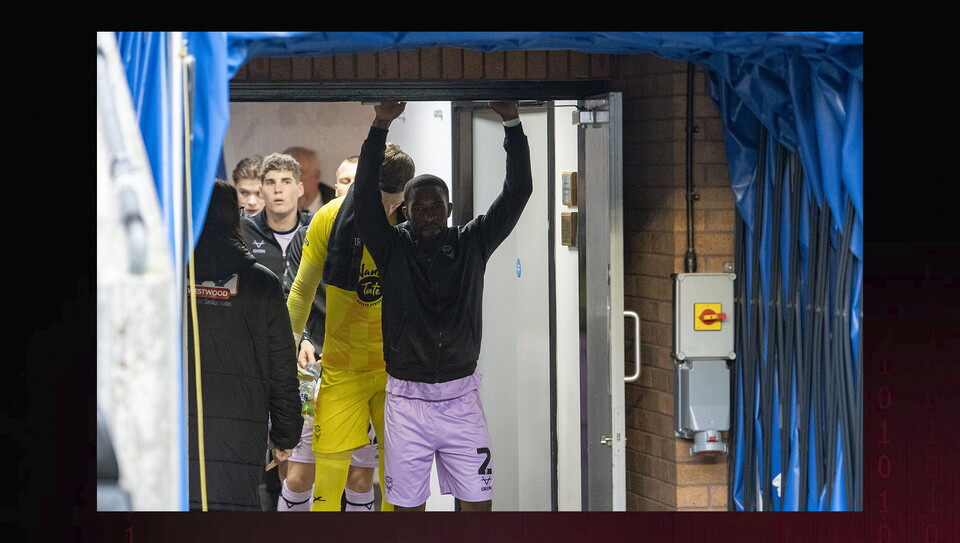 A match action photo from Wigan v Lincoln