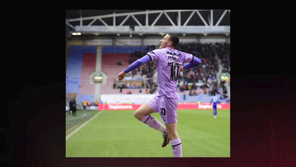 A match action photo from Wigan v Lincoln