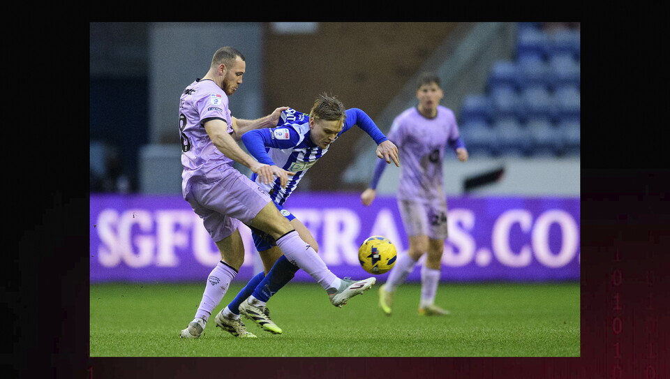 A match action photo from Wigan v Lincoln